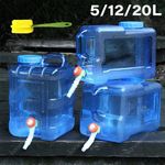 5L 12L 20L Camping Hiking Tap Carry Tank Container Drinking Water Bottle Bucket