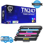 NEW Brother Printers TN-247 TN-243 CMYK Replacement Toner Cartridges 4-Pack