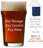 Personalised Engraved Beer Pint Glass The Godfather Christening Birthday Gift