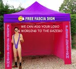 3mt HEAVY DUTY GAZEBO POP UP MARKET STALL 42mm hex Legs FLAME RETARDANT + SIGNS