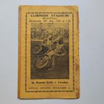 speedway programme St.Austell v London 5 Aug 1959 Ronnie Moore 