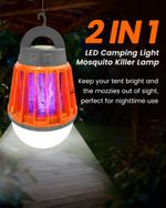 2-in-1 Camping Lantern Mosquito Killer Lamp,IPX6 Waterproof, 2000mAh 3 Dimmable