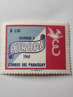 Vintage Paraguay Europa 1961 1.50 Mint Slightly Hinged Postage Stamp RefN7
