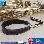 Leather Saxophone Neck Strap For Soprano Tenor Alto Baritone Sax Comfortable UK