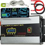 YQ Power Inverter 12V to 240V 2500W/5000W Caravan Motorhome LCD Converter Remote