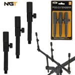 3x NGT Rod Pod Extenders + 17.5cm Height to Bank Sticks Buzz Bars Carp Fishing