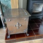 Antique Copper Coal Bin