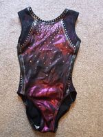 Girls purple leotard By Pink Size 26 Age 5/6 Years (INT) jewelled 