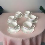 6x Johnson Brothers Summer Chintz 12 Piece Cups And Saucers Set