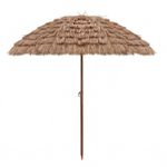 Straw Umbrella Round Outdoor Shade Swivel