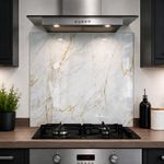 Printed Glass Kitchen Splashback 6mm Toughened Heat Resistant Hob Design No 2049