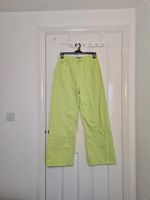 New Look Women's Adalae High Waist Wide Leg Cotton Jeans UK 12 Neon Green L