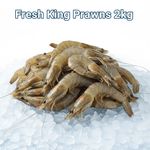 Fresh King Prawns 2kg Large Raw Shell On Halal Seafood Curry BBQ Grill UK