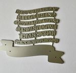 6 sentiments plus sentiment banner Metal Craft Die. Cards. U.K. Seller 🇬🇧