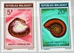 Madagascar Malagasy 1970 612-13 440 443 Minerals Fossils Minerals Fossils **