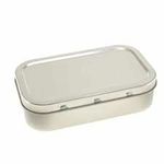 10 x Metal 1oz / 25g Tobacco Tin with Lids - Silver
