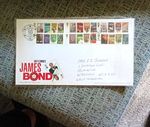 Great Britain Elizabeth II James Bond 50p Decimal Stamp Cover Used Postmark