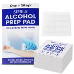 Alcohol Prep Pads 70% Isopropyl – 100 Individually Wrapped Large Wipes 4-Ply