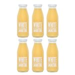 White Smoothie, 100% Fruit-Based 6 x 240ML Healthy snack, No preservatives Glass