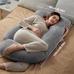 Pregnancy Pillow 59" U Shaped Soft Cushion Maternity Support for Pregnant Women