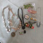 Jewellery Bundle Mixed Necklaces And Brooches One Necklace Glows Under UV