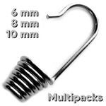 Steel Bungee Shock Cord Hooks Spiral Wire Hooks End for Elastic Rope Strapping