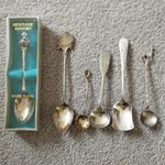 6 pieces Vintage Silver Plated teaspoons, shovel, small spoons 7cm to 12cm