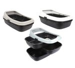Large Cat Litter Tray Box with Sieve. Plastic Pet Litter Tray Box. High Sided.