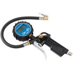 Draper Digital Air Line Tyre Pump Inflator Pressure Gauge Compressor 1/4" BSP