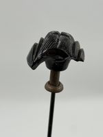 FABULOUS  ANTIQUE JET MOURNING HAT PIN (665) SALE