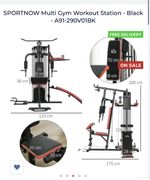 SPORTNOW Multi Gym Workout Station All-in-One Home Gym Equipment + 65kg Weight