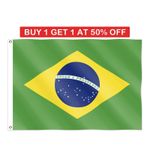 5X3FT Brazil Flag Large Brazilian National World Cup Football Sports Fan Suport