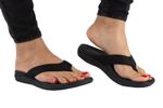 Pro 11 wellbeing Orthotic sandals with great arch support (Black)