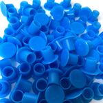1000 X ** BULK BUY** BLUE "NO HOLDER FLAT BASE" TATTOO INK CAPS CUPS