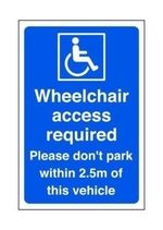 Wheelchair access required please do not park within 2.5m of this Design 2