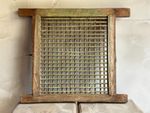 VINTAGE OLD RARE WOODEN & HEAVY IRON JALI VENT MUGHAL ARCHITECTURAL WINDOW W9