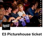 1 x £3 Picturehouse Cinema Ticket - Fri/Sat/Sun only  *E-Code*