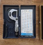 Joblot Two Vintage Micrometers Mitutoyo and Tesa Boxed Imperial 0-1 Inch
