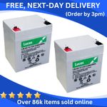 2 x New 12v 5Ah Razor CRAZY CART - Up-rated Replacement Rechargeable Batteries