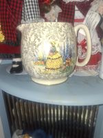 Sandler Vintage Large Jug Lady In The Garden