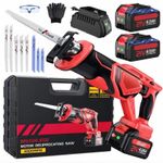 XIAZIR Reciprocating Saw Brushless Motor 3500 SPM 2x21V 4.0Ah Batteries 