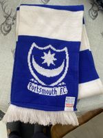 Portsmouth FC Crest Pompey Football Fans Souvenir Scarf (100% Acrylic) Vintage 
