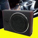 8'' Car Underseat Slim Amplifier Subwoofer Audio Amp Sub Bass Box Speaker 600W