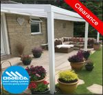 Aluminium Lean-To Canopy Patio Car Port  / White Frame - Projection 1.5m to 4m
