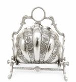 Victorian style  Silver Plated Shell Folding Biscuit Box (used-no returns)