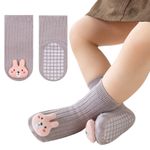 2 Pack Cartoon Animal Baby Socks Boy Girl Cotton Anti Slip Newborn Toddler Socks