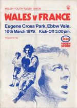 Mar 79 Wales v France Youth Int at Ebbw Vale David Bishop scrum half