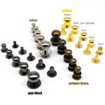10pcs Solid Brass Round Head Stud Screwback Leather Bag Chicago Screw Nail Rivet