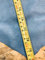 Natural cow leather wide 164cm length 200cm Blue