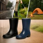 Women’s Waterproof Wellies Navy or Black – Durable Wellington Rain Boots Garden